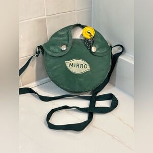Vintage Mirro Green Canteen Water Jug w Strap Retro Camping Hiking